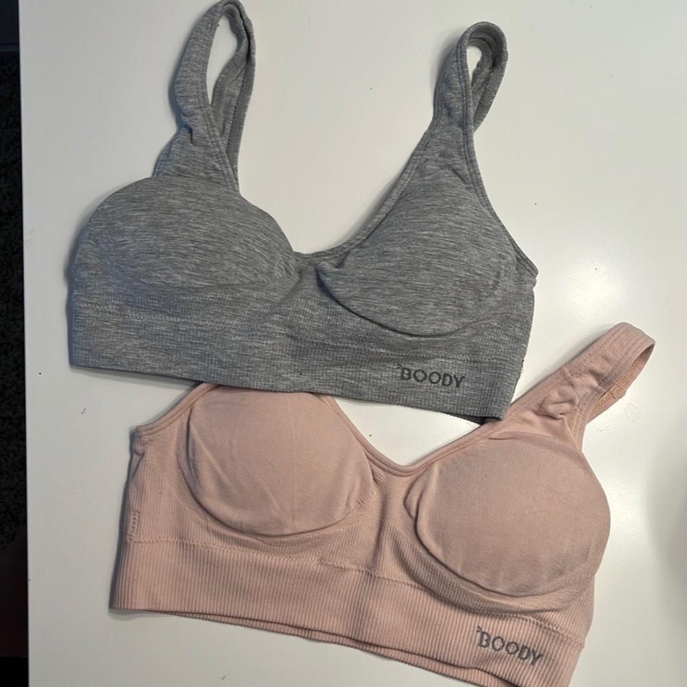 Boody Padded Bras - Bundle of 2 (Light Pink, Grey)